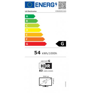 LG Smart Τηλεόραση 43" 4K UHD LED NanoCell AI NANO81 HDR (2025) 43NANO81A6A